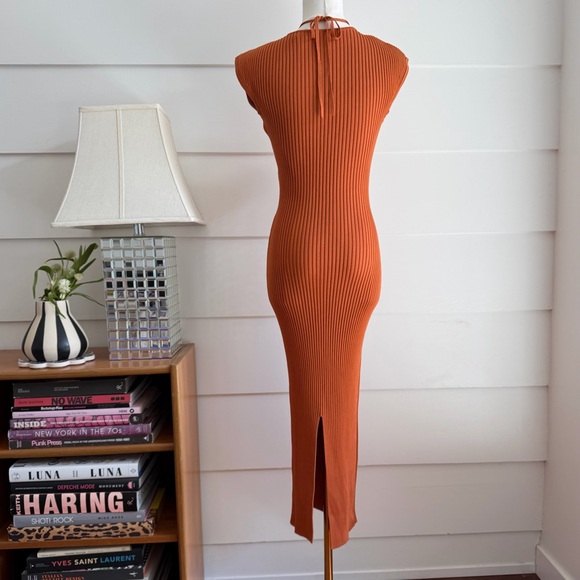 Jonathan Simkhai Florence Midi Dress Cognac size S - Picture 7 of 10